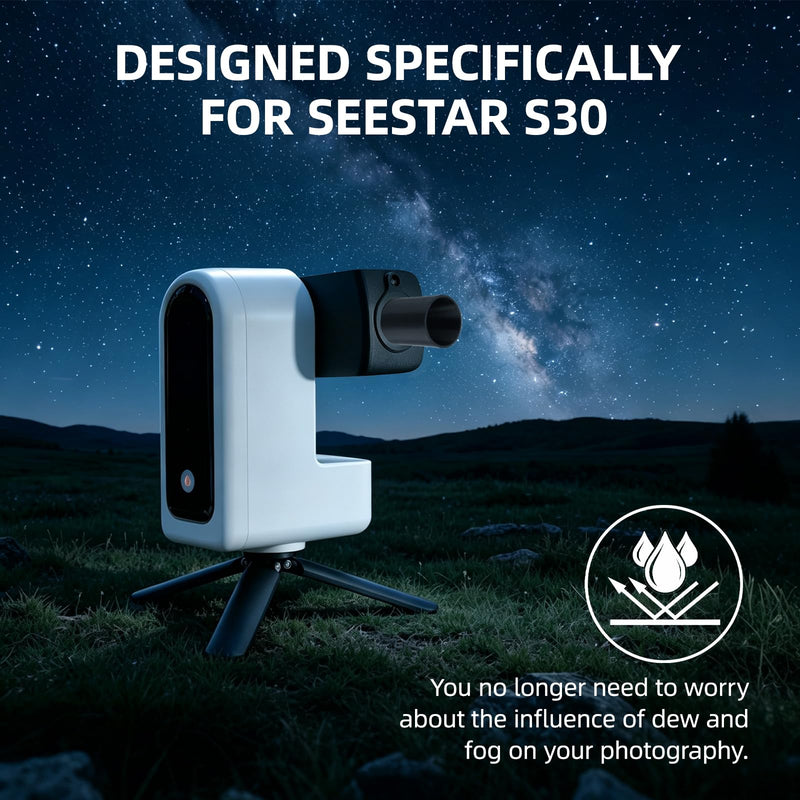 Dew Shield for Seestar S30, Light Shield Lens Cover Kit | Built for quick backyard setup, helping limit side glare and moisture exposure while protecting the lens between sessions