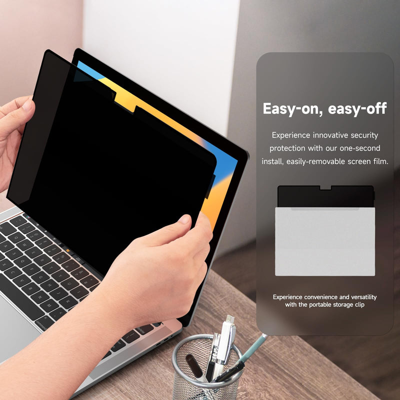 Laptop Privacy Screen 13.6 Inch (2022-2024, M2, M3), Removable Laptop Screen Privacy Shield for Mac 13.6Inch. MacBook 13.6 inch