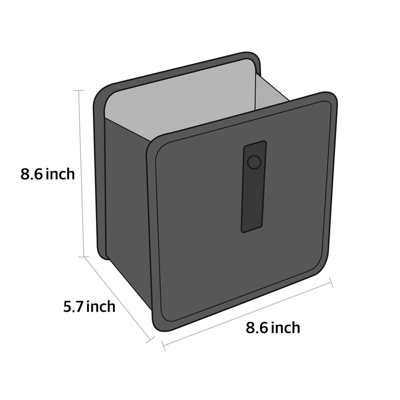 KMMOTORS Car Trash Can, Jopps, Car Trash Bag Hanging, Fordable Garbage Can, Front seat, Back seat, Vegan Leather, Collapsible (Jopps, Medium, Black)