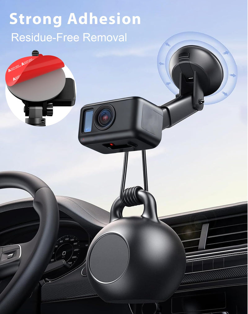 4Pcs Adhesive Pads for Dash Cam, 2.48" Heat Resistant Sticky Tape | Round double-sided sticky tape replacement. 63mm high-bond sticker for windshield, GPS, car mount. With adhesion promoter. 2.48inches / 63mm