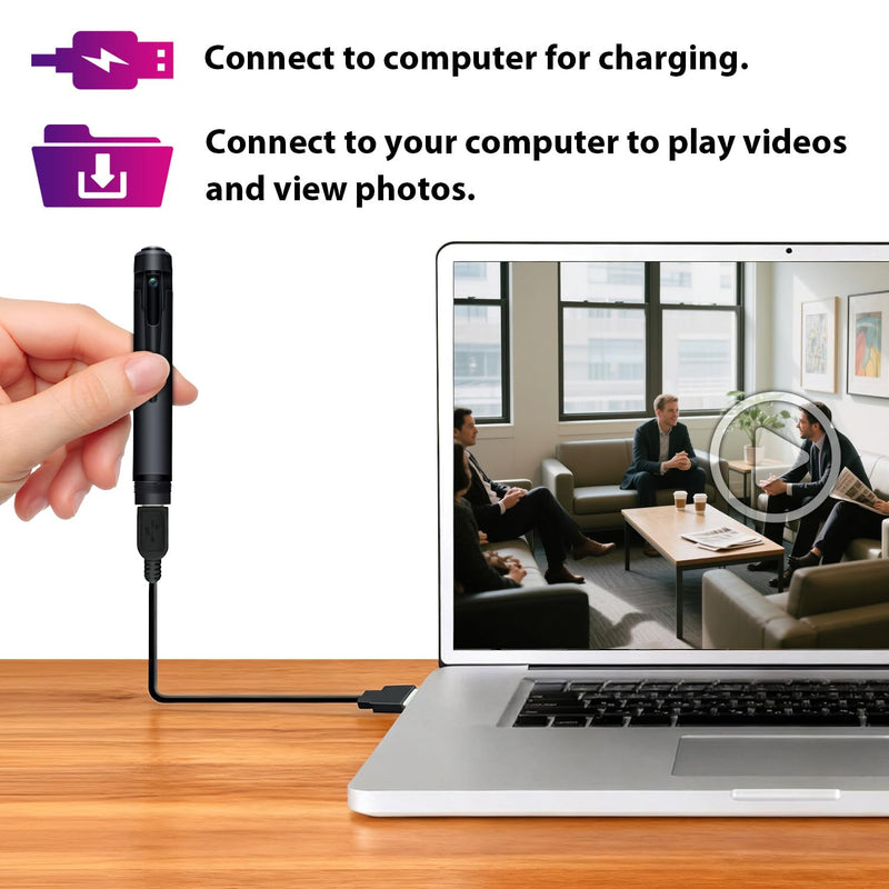 Body Recorder, Mini Nanny Camera with Video or Picture Taking, Surveillance Cam for Indoor Outdoor 64GB