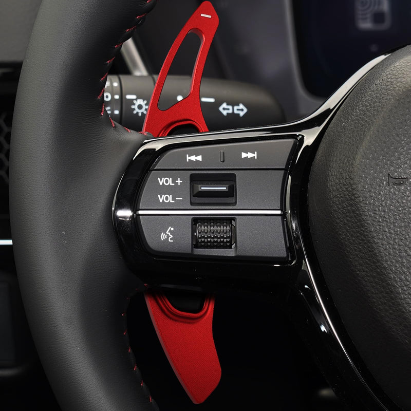 CKE 2pcs Compatible with Honda Civic CR-V Accord Pilot 2026 2025 2024 2023 Accessories Car Paddle Shifter Extension Interior Shift Cover Trims -Red For Civic 2022-2026/ CRV Accord Pilot 2023-2026 Red