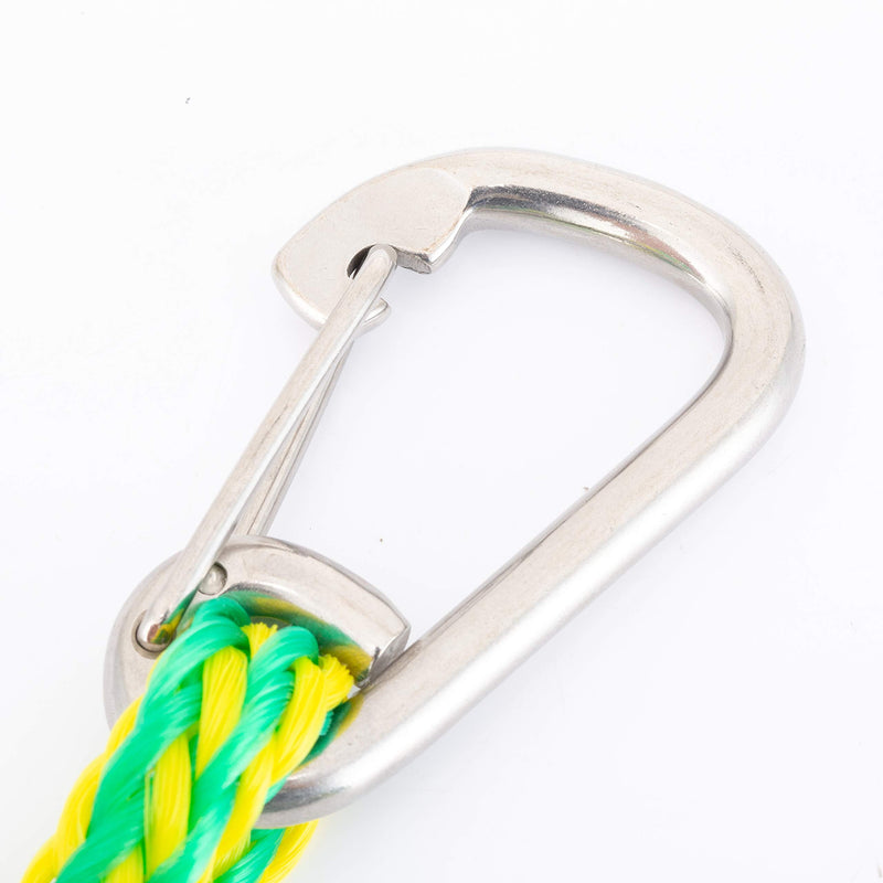 Kayak Tow Rope with Clip, Boat Dock Line with 316 Stainless Steel Hook – Heavy Duty Marine Rope for Ski, Tube, PWC, Pontoon & Kayak Docking 1/2" x 14'