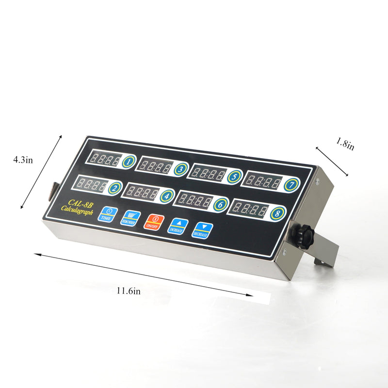 8 Channel Kitchen Timers for Cooking,Commercial Kitchen Timer Stainless Steel LED Technology Kitchen Timer Digital, Restaurant Kitchen Supplies,Reminder Function, Loud Alarm 110v