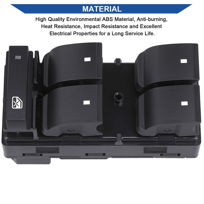 Driver Side Power Master Window Switch, Compatible with Chevy Silverado/Chevrolet Traverse/HHR/2007-2013 GMC Sierra/Yukon/Buick Enclave Replace OE 20945129 25789692