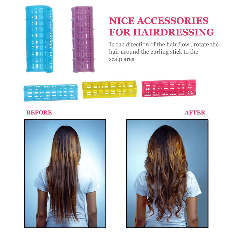 Hair Curler Self Grip Rollers Hairdressing Curlers Rollers No Heat Hair Curlers for DIY Hairdressing Salon Hair Barber 36pcs