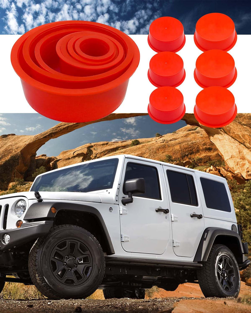 48 Pcs Automotive Cap Plugs Kit 0.11" to 2.39" Fit for AutoLine Pro, Autool, MR CARTOOL, OTC, Plastic Tapered Wide Thick Flange Hose Caps