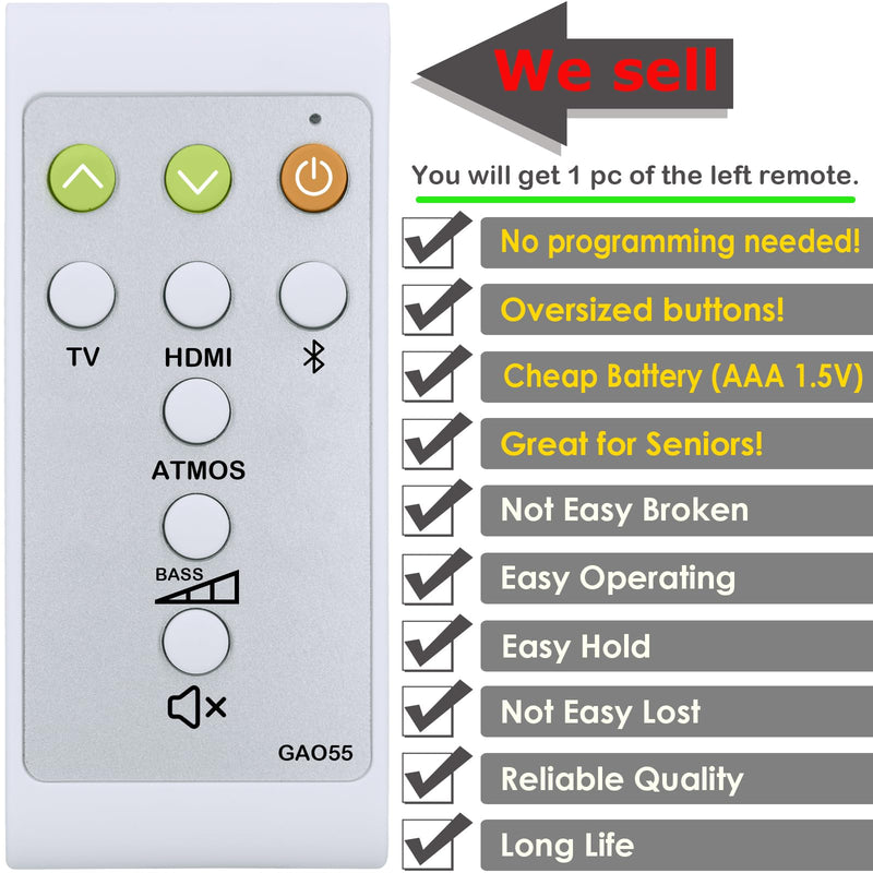 Replacement Remote Control for JBL Soundbar BAR 5.1 Surround 5.1 channeI
