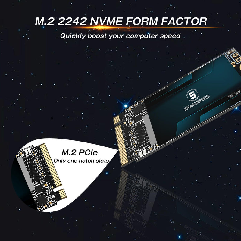 SSD 128GB M.2 2242 NVMe PCIe Gen3.0x4 42mm | 3D NAND Internal Solid State Drive for Laptop Desktop Ultrabook