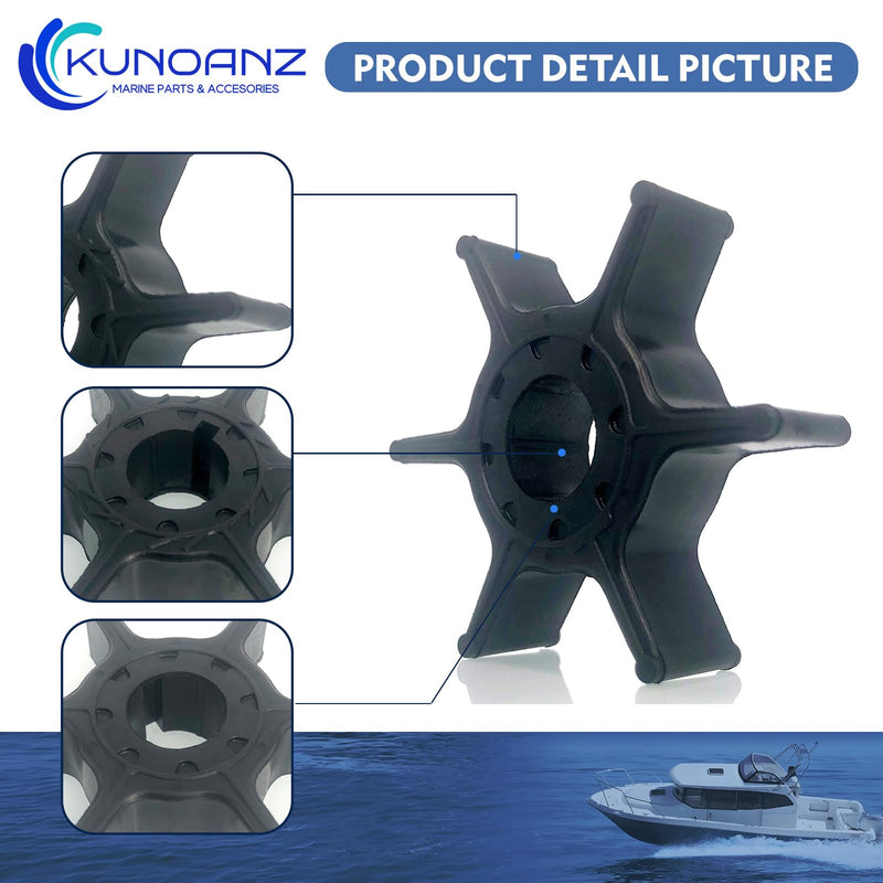 63V-44352-01-00 Water Pump Impeller For Yamaha 8 9.9 15 20 HP 2/4 Stroke Outboard For Sierra 18-3040 63V-44352-00-00 8HP 9.9HP 15HP 20HP 2 Cylinder T8 T9.9 F9.9 F15 F20 For Mallory 9-45607 1996-2020
