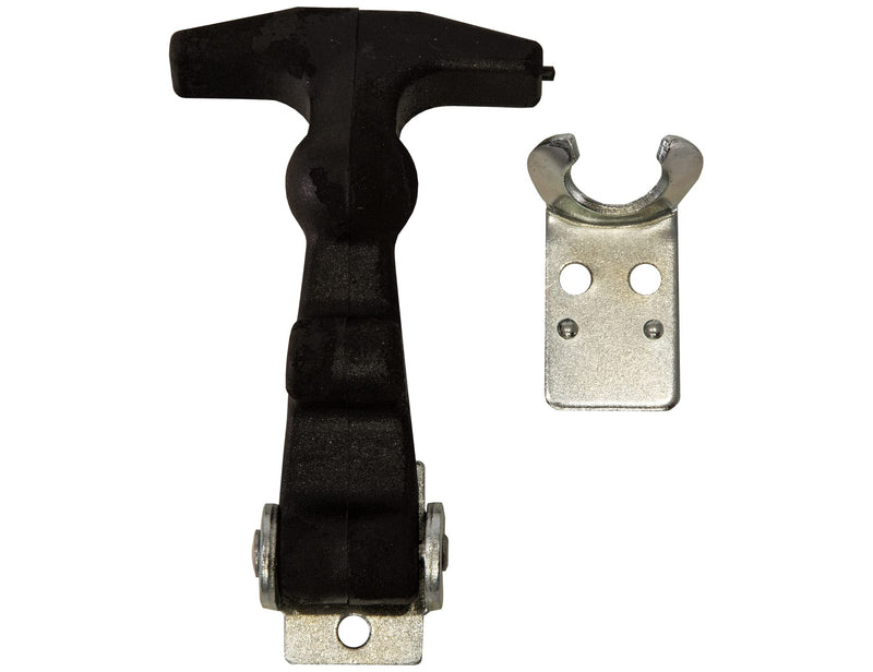 Buyers Products WJ1954 4 Inch Easy Grip Rubber Hood Catch with Bracket, 4 Pack 4 Count