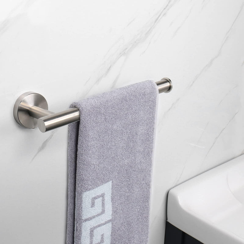 NearMoon Hand Towel Holder/Towel Ring, Thicken Stainless Steel Hand Towel Bar for Bathroom, Rustproof Wall Mounted Towel Rack, Contemporary Style Bath Accessories, 9 Inch (5 Pack, Brushed Nickel) 5