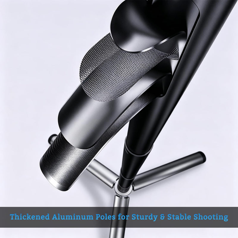 81'' Auto-Open Travel Selfie Stick Tripod for DJI Osmo Pocket 3 4 | Lightweight Extendable Aluminum Tripod Stand for Camera/Smartphone/Ring Light, Portable Tripod for Outdoor Hiking Vlogging