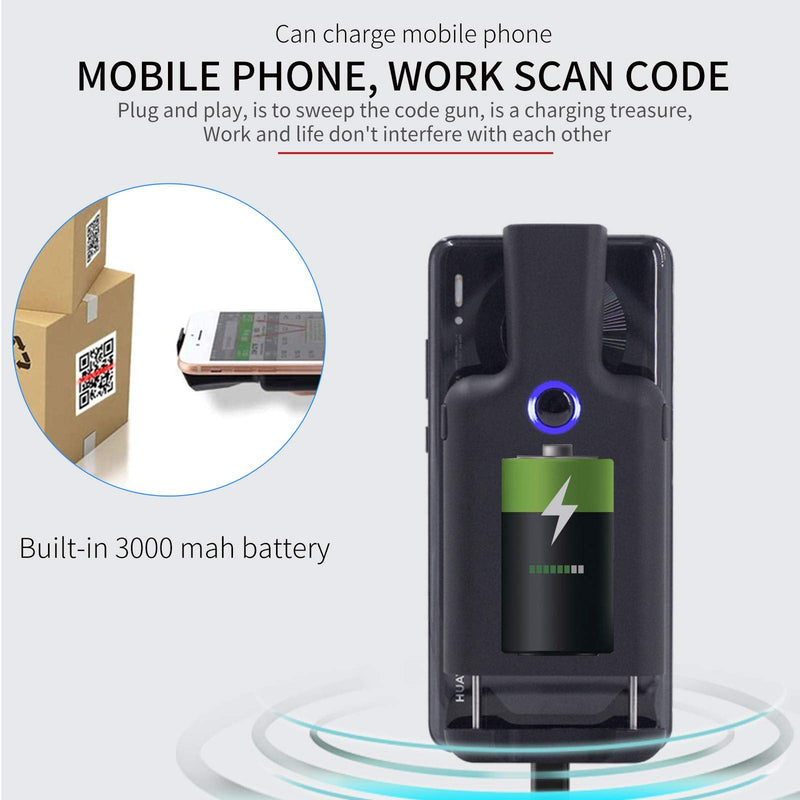 Symcode Portable Barcode Clip with Bluetooth - 1D 2D QR Bar Code Reader, PDF417, Data Matrix, Maxicode, Wireless Connect