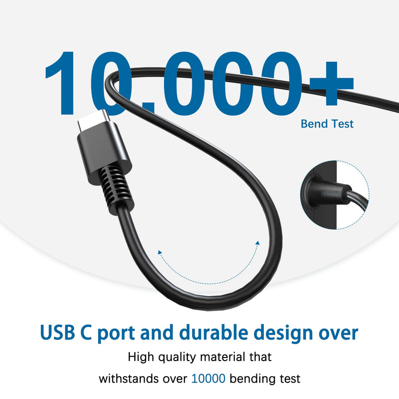 USB-C 65W Wall Charger Power Adapter for Lenovo Laptop ThinkPad T14 T15 X1 X13 E15 T480s T490 Yoga 7i 9i Thinkbook 13s 14 15 16 Plus Chromebook C330 S330- PD 3.0,Slim,Light and Portable-Black