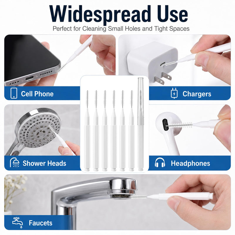 20 Pcs Charging Port Cleaner Anti-Clogging Mini Brushes Cleaner | Phone Port Cleaning Kit, Shower Head Cleaning Brush, for Charging Ports Speaker Bathroom