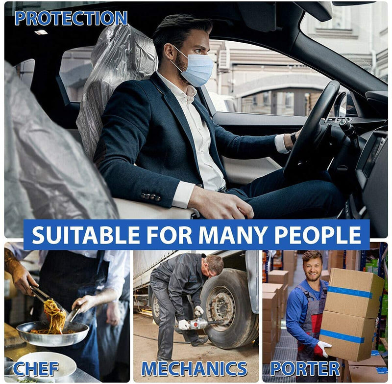 100 Pieces Disposable Seat Covers, Car Disposable Universal Plastic Seat Covers for Airplane Seats, Salon Chairs, Restaurant Seats, Bus Seats & More (100 Pieces) 100 Pieces