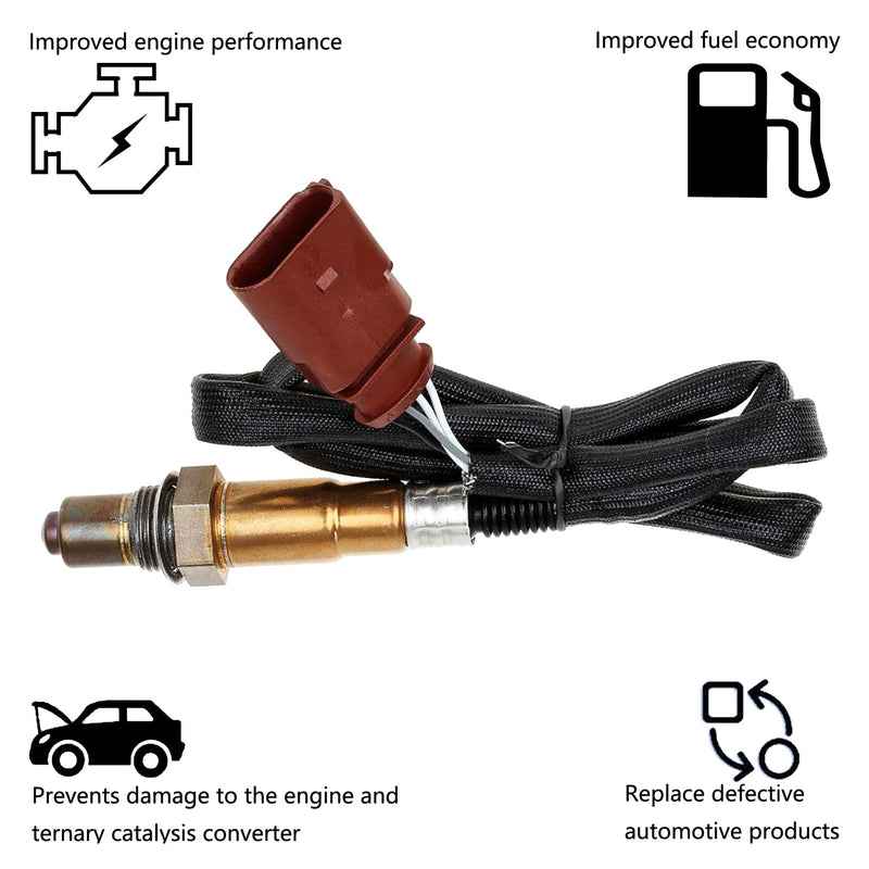 Dropwater Front Oxygen Sensor Compatible with Audi Vw Beetle Cc Jetta Golf Eos Cc 2.0L 2014-2006 Upstream O2 Sensor 234-4829