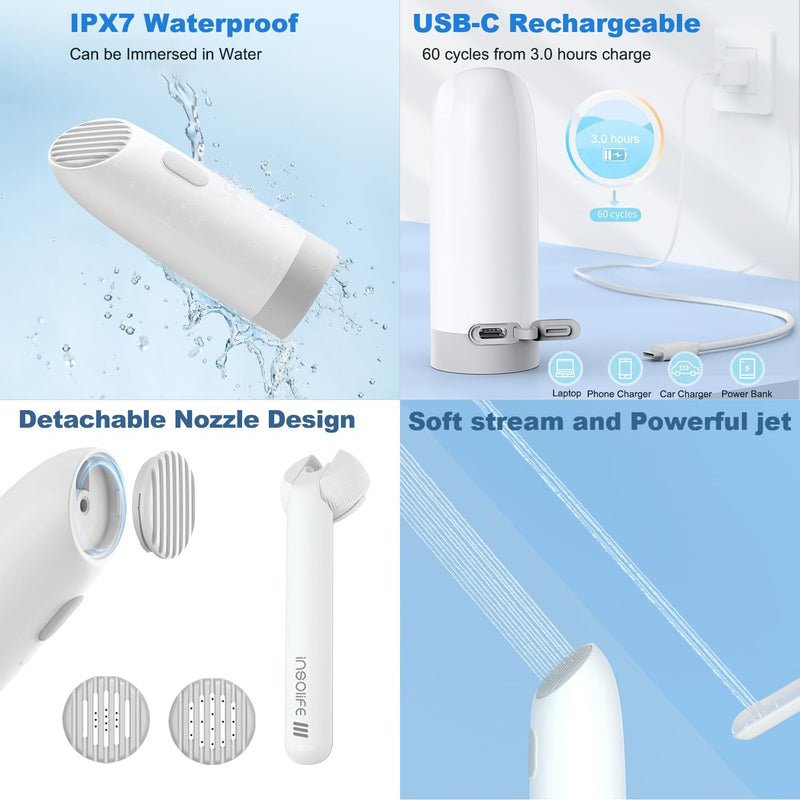 Portable Bidet | High Pressure | Travel Bidets with 2 Different Nozzle | Rechargeable Electric Portable Bidet for Men & Women | Portable Bidets for Travel (‌Military Green) ‌military Green