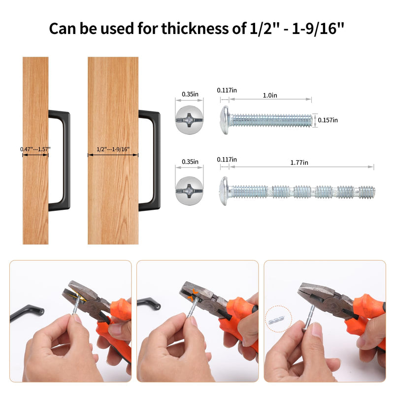 Lardmon 3 Pack Champagne Bronze Modern Cabinet Pulls 10 Inch(256mm) Hole Center Kitchen Cabinet Handles Solid Drawer Pulls Heavy Duty Zinc Alloy Kitchen Hardware Vanity Pulls Dresser Handles 10 Inch Hole Center