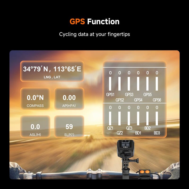 SVBONY SVGo C1 Cycling Camera 4K 30FPS, 20MP WiFi Bicycle Camera Video Recorder, Built-in GPS, EIS Stabilization, LED Light, Electric Horn, for Road Cycling, Vologging(with 64G TF Card)