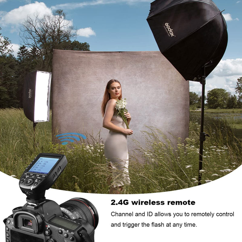 Godox Xpro-S TTL Flash Trigger for Sony Cameras Transmitter with 2.4G X Wireless System TCM Function Hss 1/8000s Large LCD Screen Slanted Design 16 Groups and 32 Channels XPRO for Sony