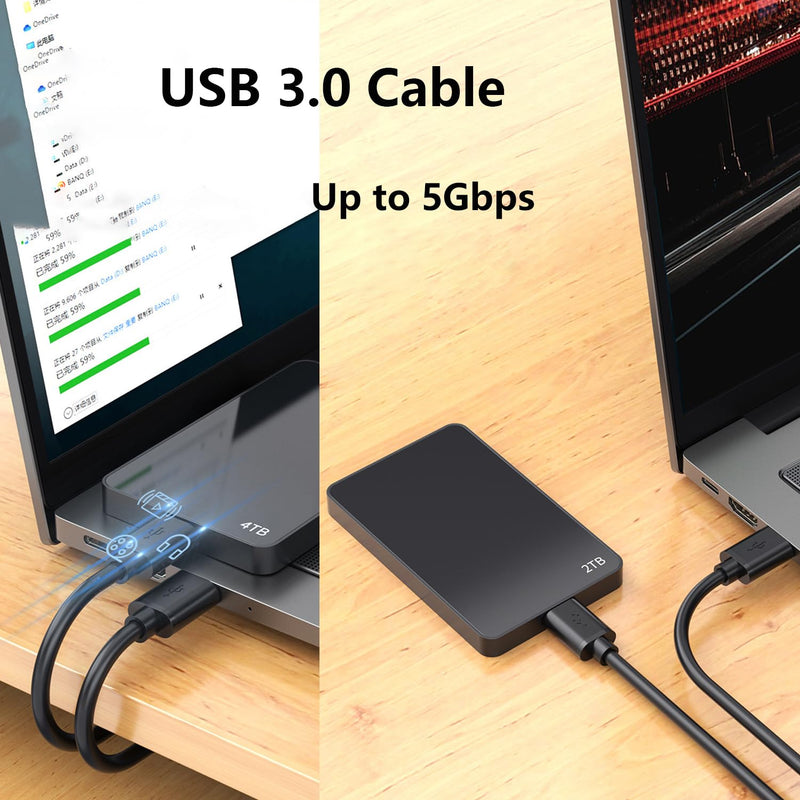 USB 3.0 A to A Male Cable, USB Male to Male Double End Cord 3.3ft Compatible with Hard Drive Enclosures, DVD Player, Laptop Cooling Fan/Pad, Printer, Camera and More
