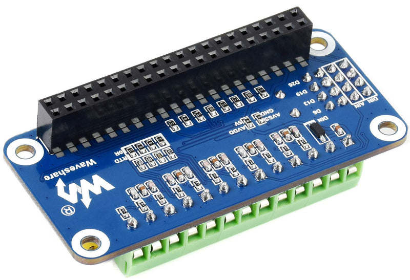 High-Precision AD HAT ADS1263 10-Channel 32-Bit ADC SPI Bus Low Noise Low Temperature Drift,for Raspberry Pi 4B/3B+/3B/2B/Zero/Zero W/Zero WH/2W and Jetson Nano AD HAT for Pi