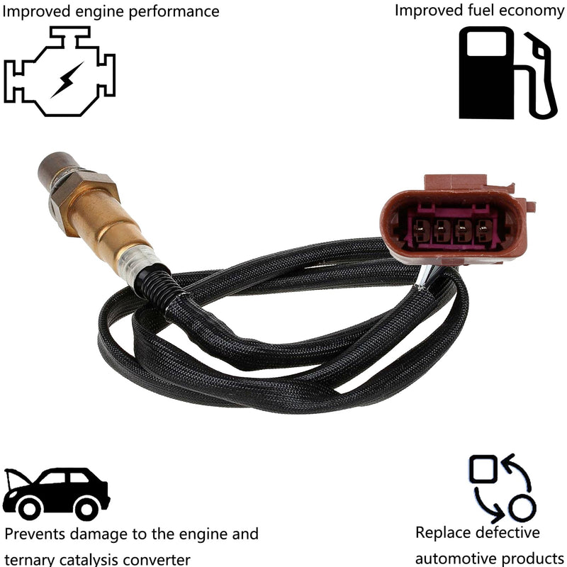 Dropwater Front Oxygen Sensor Compatible with Audi Vw Beetle Cc Jetta Golf Eos Cc 2.0L 2014-2006 Upstream O2 Sensor 234-4829