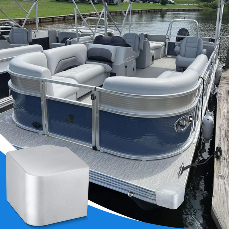 MorningRo Pontoon Boat Corner Cap Aluminum Deck Corner Cap for 90 Degree Rounded Pontoon Corners, Not 90 Right Angles Boat Accessories Height: 3-9/16" to 3-5/8" Top: 4-1/16" to 4-3/16" 2
