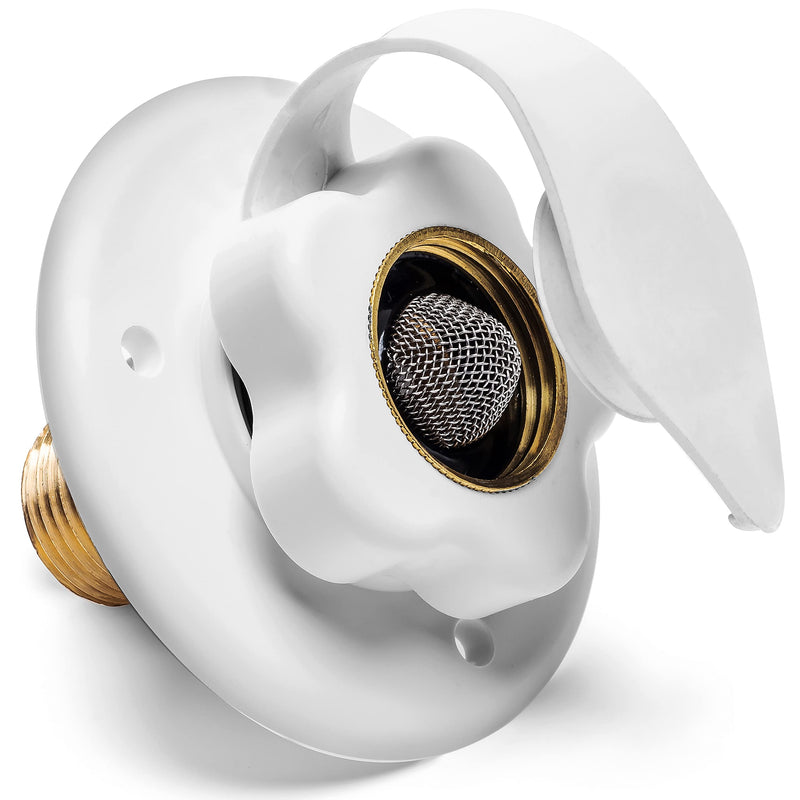 RV Water Inlet Connection. RV City Water Inlet With Check Valve. Inlet Hose Connector. Hose Flange Hookup For RV Camper (white). White