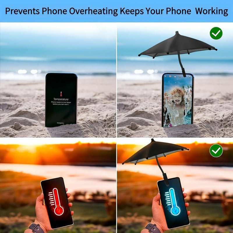 1Pc Bendable Phone Sun Shade with Clip, Mini Anti-Glare Screen Cover for Outdoor Use, Sun Rain Protection and Easy Phone Photography
