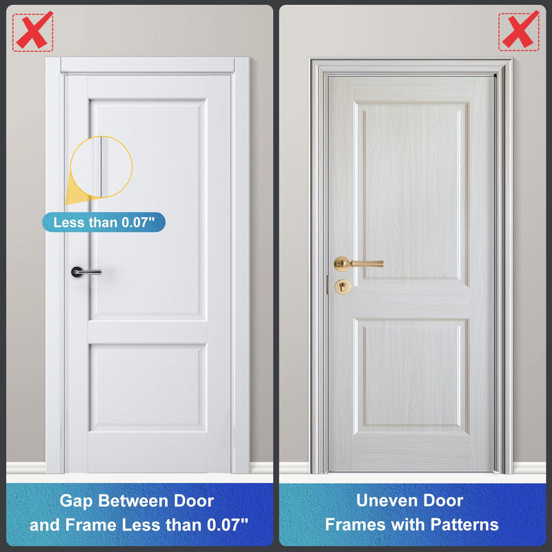2Pack Door Reinforcement Lock Withstands 800lbs of Force - White Extra Proof Door Lock for Kids Safety Drilling Required,Prevents Unauthorized Entry,Add a Door Security Locks for Home Safety & Privacy 2