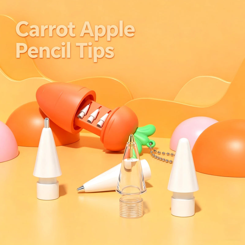 LOVE MEI Replacement Pencil Tips for Apple Pencil 2nd/ 1st Gen/USB-C/Pro | For Apple Pencil Tips With Carrot Box, Metal iPencil Nibs Accessories Fit With IPad Pro Pencil,Wear -Resistant No Scratch