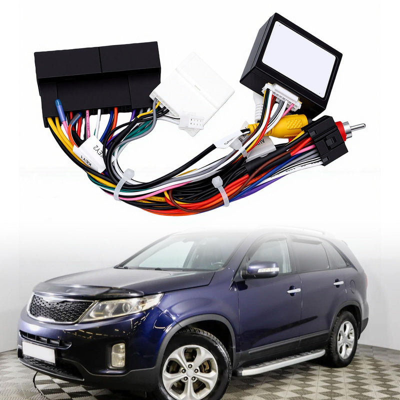 16pin Car Stereo Power Wiring Harness and CANBUS Box Replacement for Elantra 2016-2018 Santa Fe 2013-2017 2010-2015