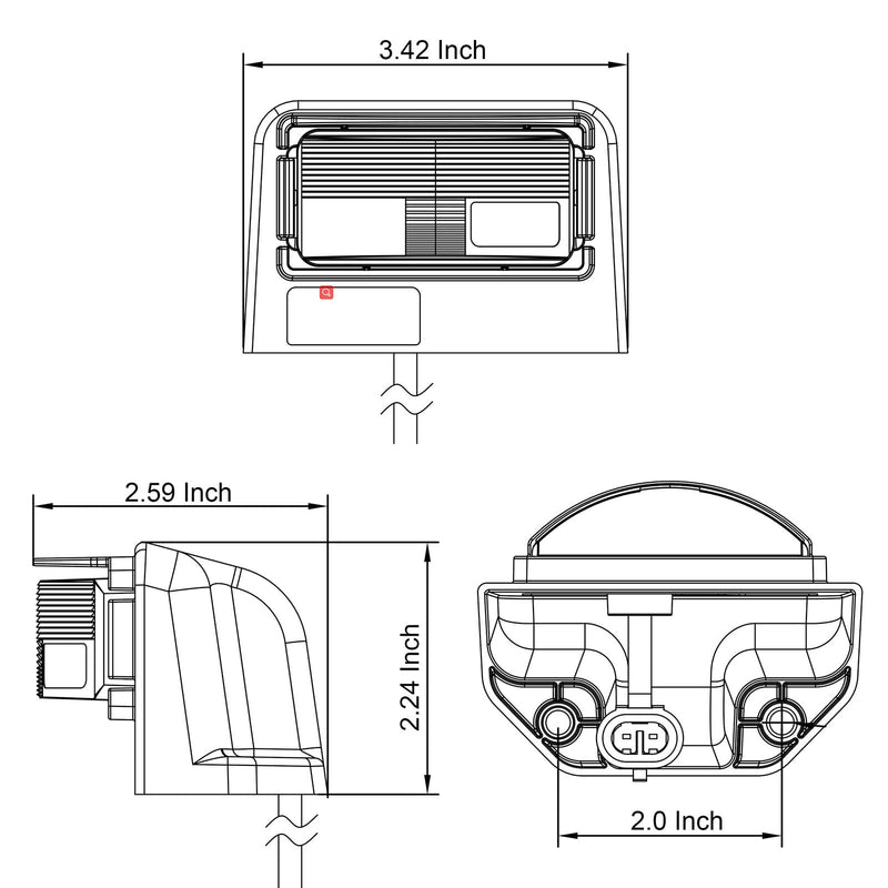 LED License Plate Light for Trailer RVs Trucks Boat UTV ATV Lorry 12V 24V White Number Plate Lamp Trailer Light Waterproof License Tag Lights LED License Plate Light Only