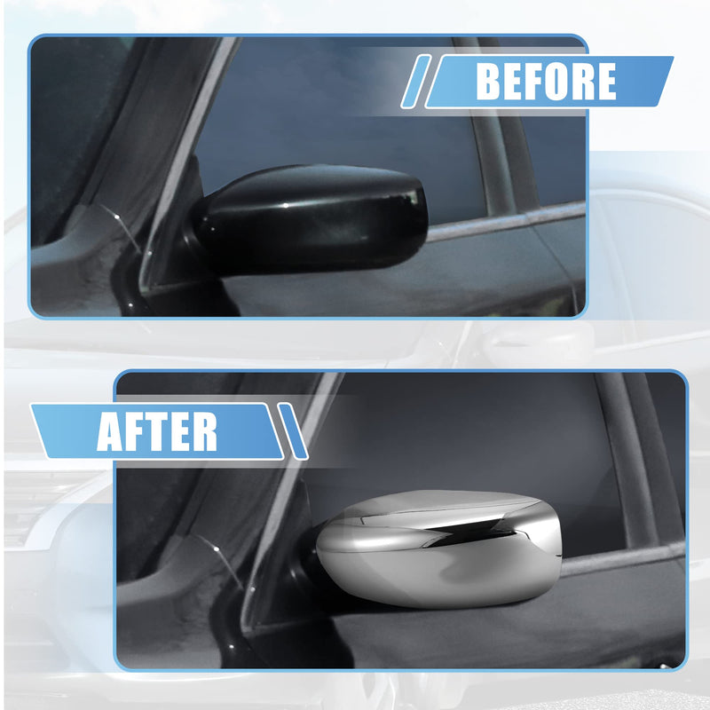 X AUTOHAUX Pair Car Exterior Chrome Plated Power Full Mirror Cover Cap for Nissan Altima 2013-2018 without Turn Signal