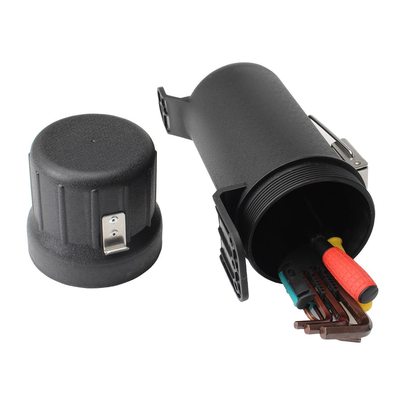 Universal Motorcycle Tool Tube,Motorcycle Storage Box Waterproof - Black(with Lock) Large: 31.5*10.8*10.8cm(with Lock)