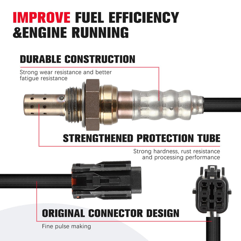 O2 Oxygen Sensor Downstream Compatible for Hyundai Santa Fe Sport 2013 2014 2015 2016 2.0L, 250-241146, 250241146, Heated Oxygen Sensor, 4-Pin Female Connector
