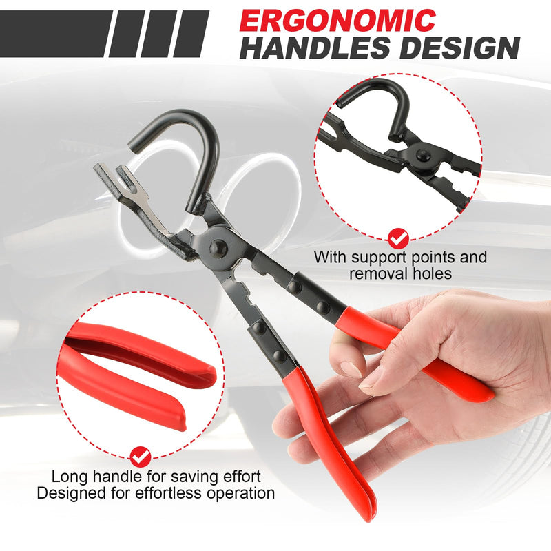 DASBET Exhaust Hanger Removal Tool, Exhaust Hanger and Rubber Bracket Separation Exhaust Pliers Compatible with All Exhaust Rubber Hangers Exhaust Hanger Brackets Rubber Hanger Support Removal Tool