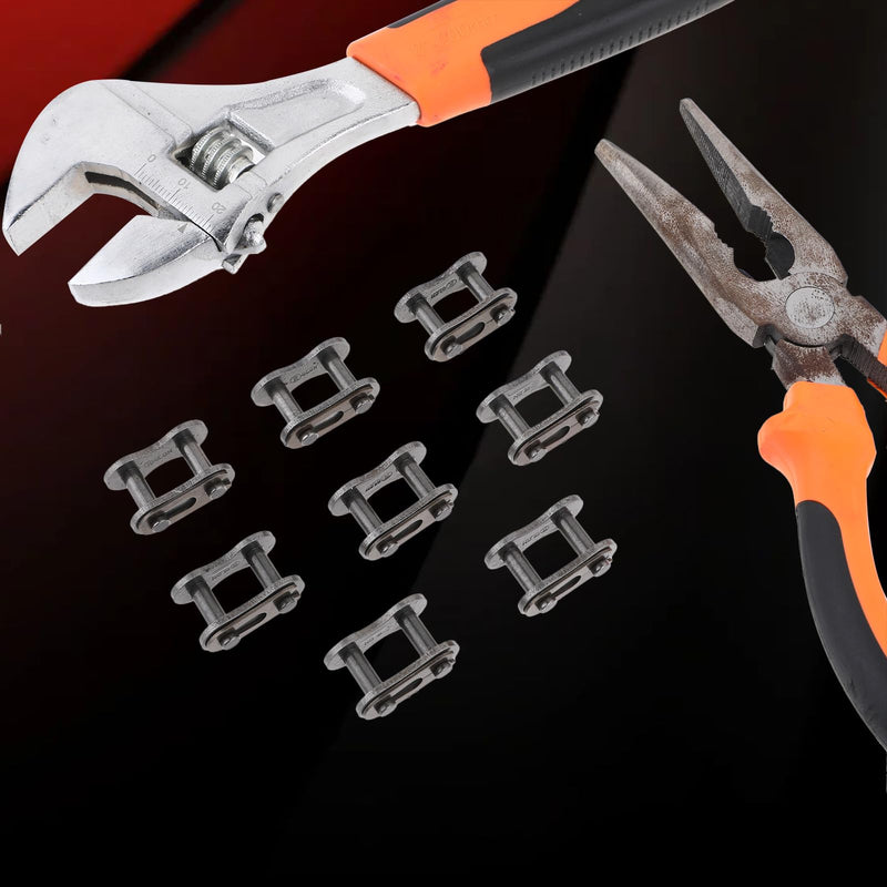 8 Pcs 420 Chain Master Roller Connector Links Chain Master Link Motorcycle Pocket Bike Chain Cross Master Link Connector Replacement Dirt Bike Motorcycle Parts Mini Bike Go Kart Parts