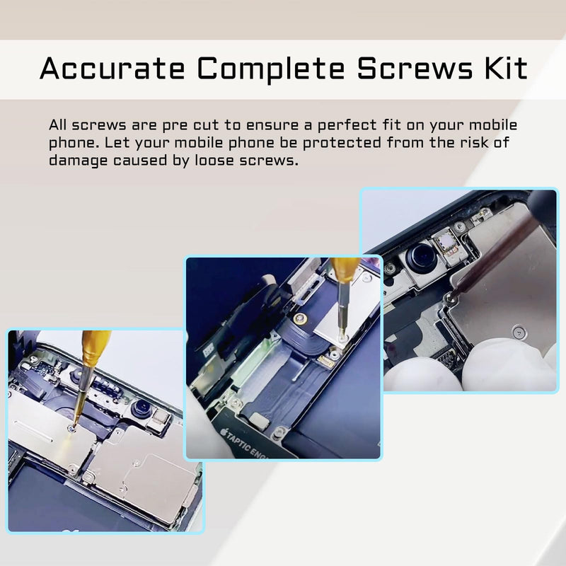 for iPhone XR Complete Full Screw Sets Replacement for iPhoneXR with Pentalobe Screw Color Repair Kit 4 Screwdrivers for A1984 A2105 A2106 A2108