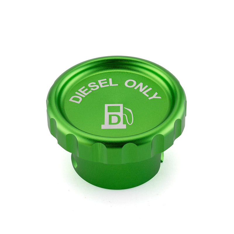WeiSen Diesel Fuel Cap Aluminum Compatible with Dodge Ram 1500 2500 3500 Green Magnetic 2019-2024