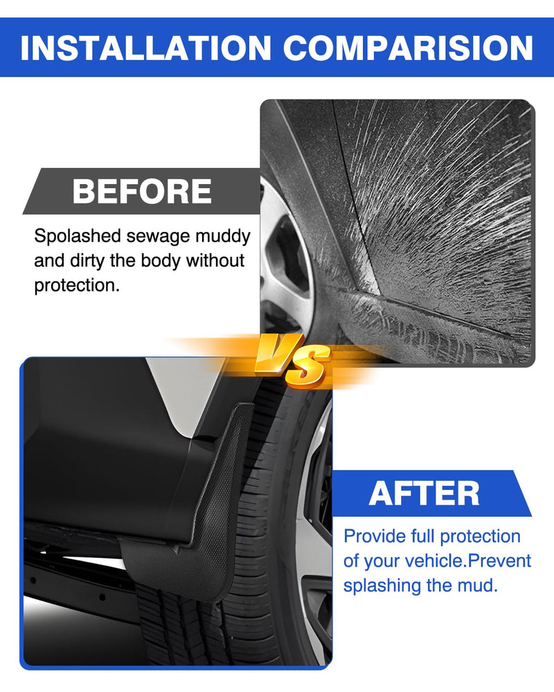 Autorder Mud Flaps Fit for 2024-2025 2026 Subaru Crosstrek Accessories Splash Guards Mudflap Fender Flares Front and Rear Mud Guard Set 4PCS 2024+ Subaru Crosstrek