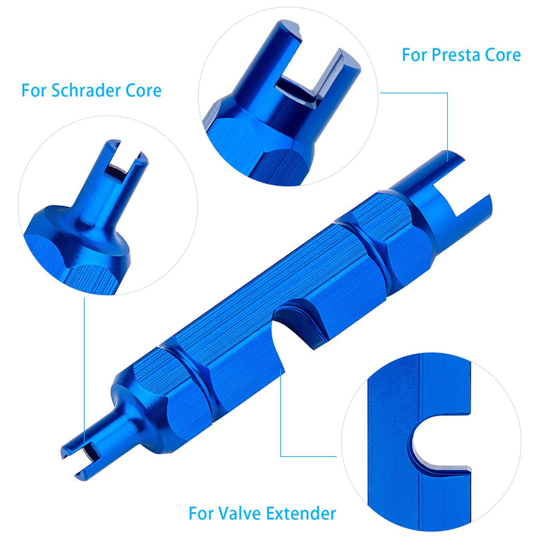 56Pcs Valve Stem Removal Tool, Valve Cores, 4-Way Valve Tool, Valve Core Remover Tool, Valve Stem Caps 56
