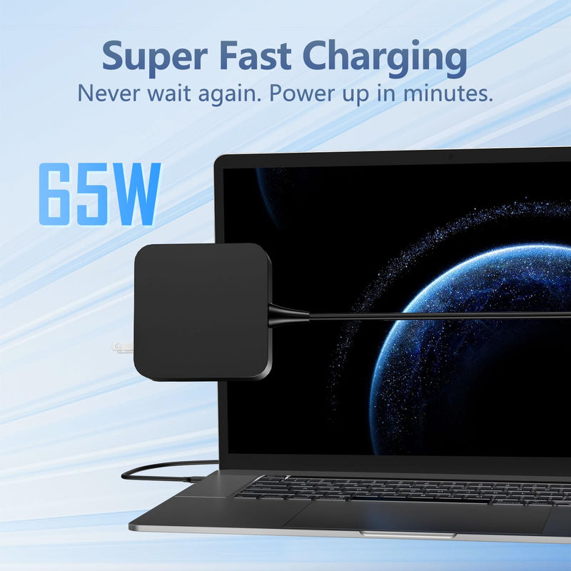 65W 45W USB-C Laptop Charger Replacement for ASUS Chromebook ZenBook | Compatible with All ASUS Chromebook & ZenBook Series 65W 45W USB Type C Power Adapter