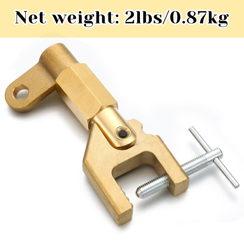 Pelopy Welding Ground Clamp Brass 0.87kg 600 Amp Ground Clamp Standard Solid Brass Clamps for Industrial Use