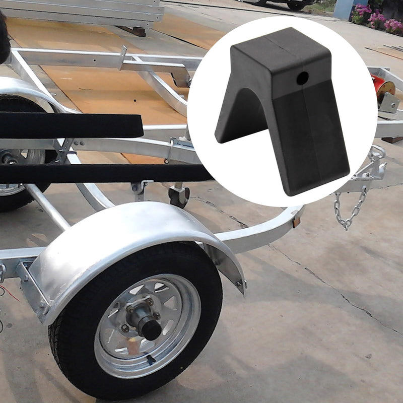 SYOWADA 4” V-Span Boat Trailer Rubber Stop Bow Stop wtih 2" Width | 2 * 4 * 1/2 Inch Block Trailer Rubber Bow Stop Non Marking Polyurethane Mounting Hole Y-Stop