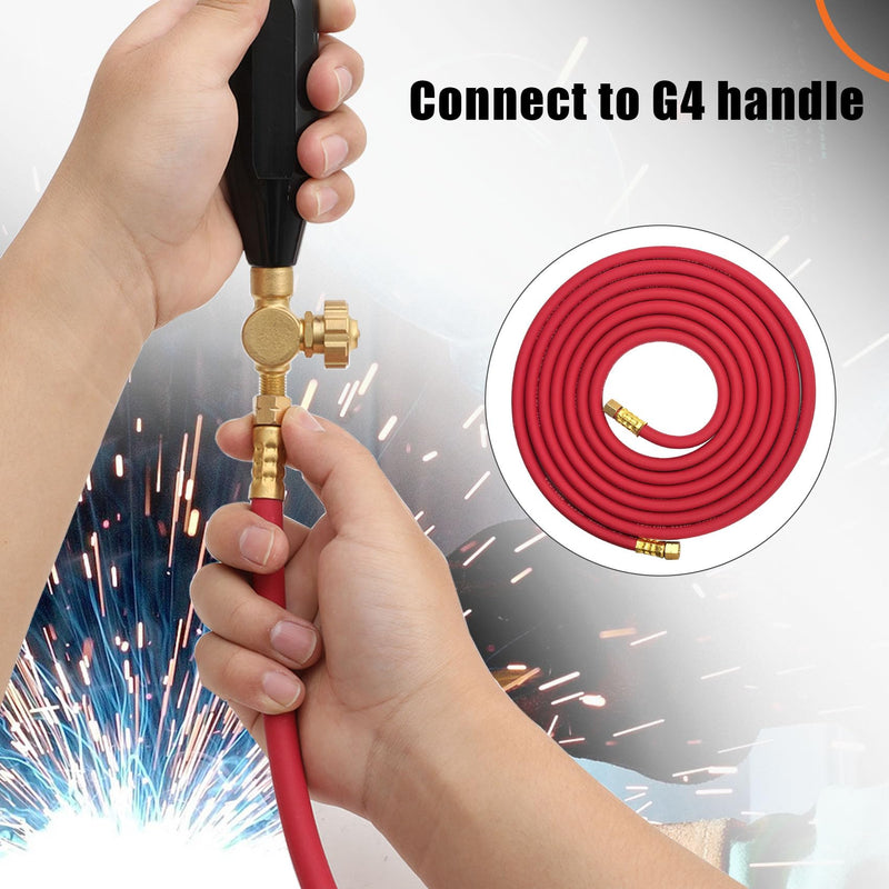0386-1091 AH-24 Air Acetylene Torch Hose With Lashing Strap, 24FT "A" Fitting, Replacement Welding Hose Compatible with Torch AR-B/AR-MC Regulators, G4/PLF-A Handles, B/MC Tanks 24 FT