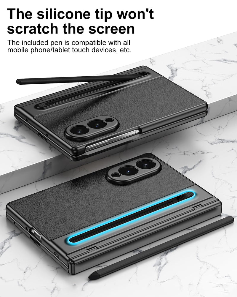 Galaxy Z Fold 8 Wide Case with S Pen Holder & Stylus, Full Body Hinge Case | Galaxy Z Fold 8 & Fold 8 Wide Case with HD Screen Protector, Shockproof Protection Cover, Phone Case mit Hinge & S Pen Stylus Black